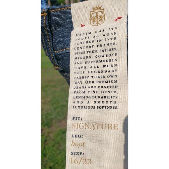 NWT Talbots Signature Boot Cut Dark Wash Jeans Womens Size 16/33 (38x32.5) - Picture 6 of 16